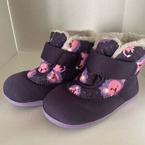 Bogs Baby Elliot II Lion Sherpa Lined Pink Purple Size 8 Infant